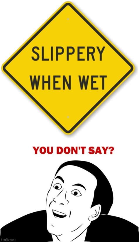 slippery when wet meme